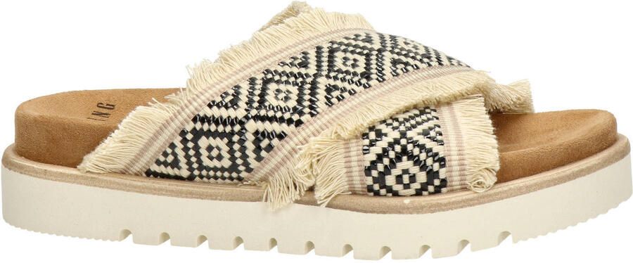 Mustang slippers ecru zwart - Foto 3