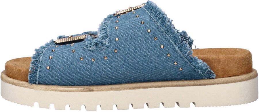 Mustang slippers met studs donkerblauw - Foto 2