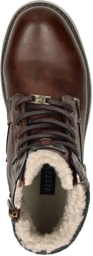 Mustang veterboots met profielzool bruin - Foto 3