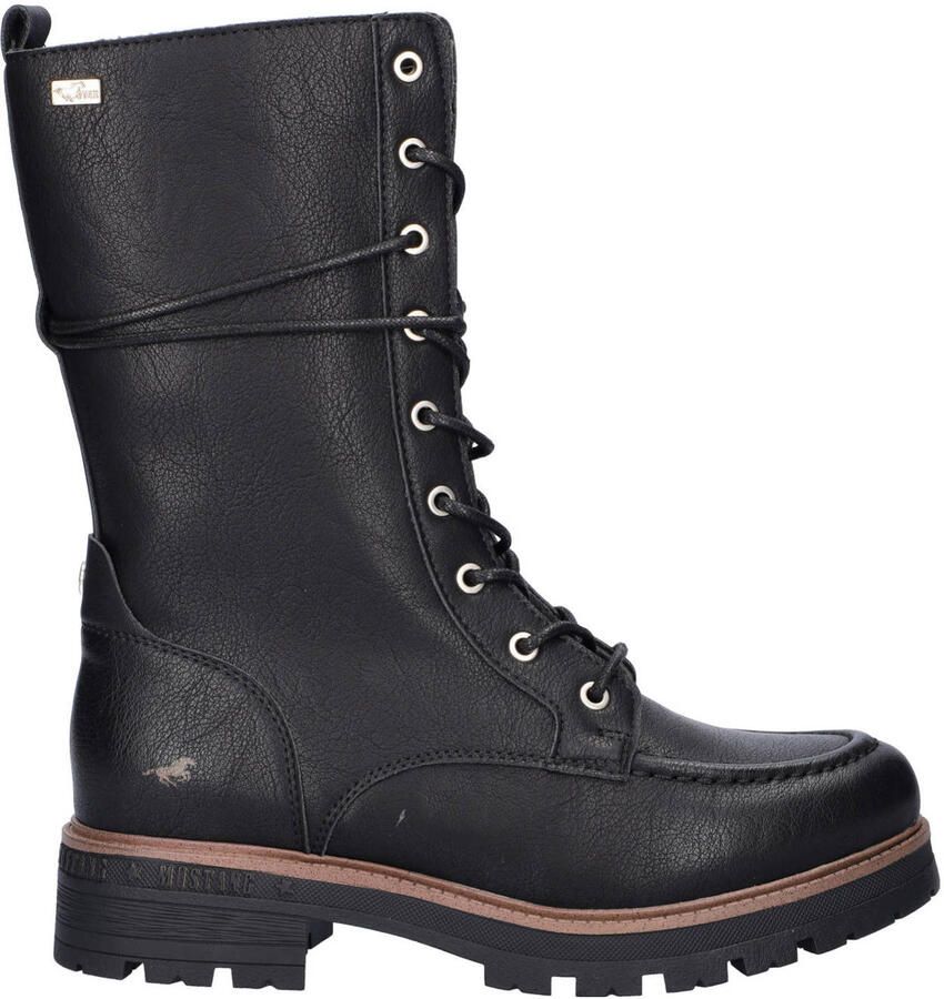 Mustang veterboots zwart