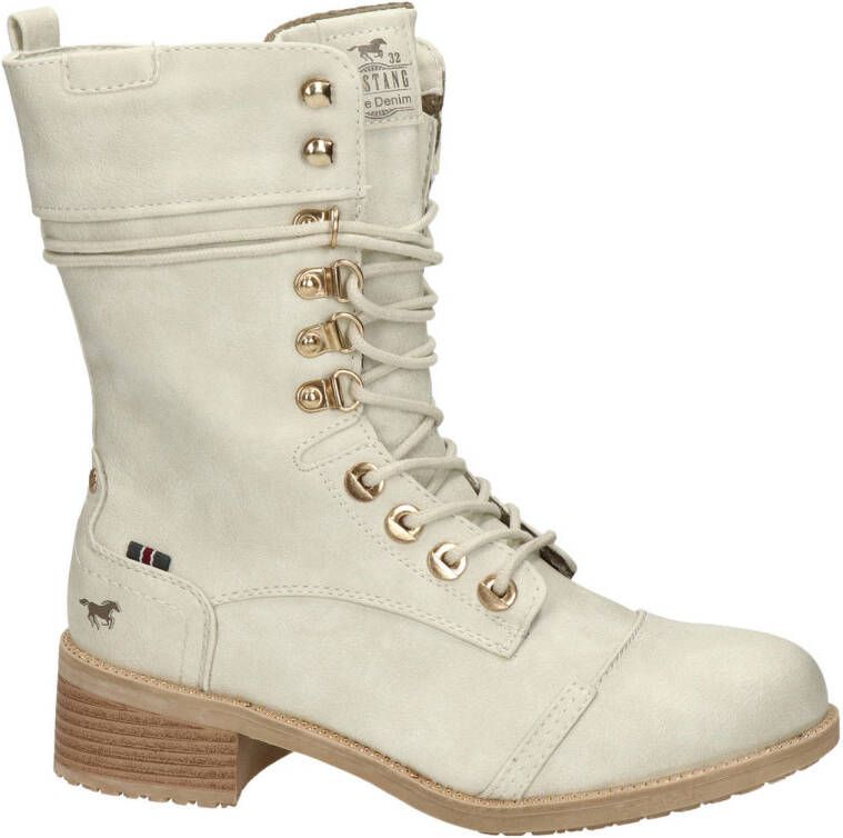 Mustang Veterschoenen Hoog Veterschoenen Hoog gebroken wit
