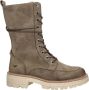 Mustang Winter Hoge Veterschoen Beige Dames - Thumbnail 1