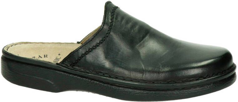 Nelson Anatomic leren pantoffels zwart
