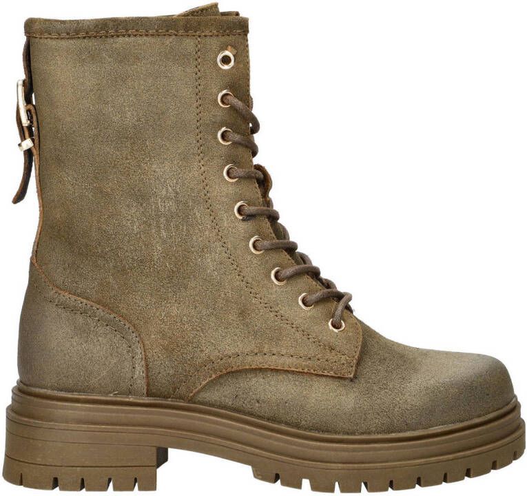 Nelson chunky suède veterboots camel