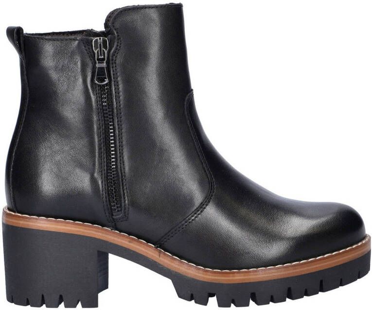 Nelson gevoerde leren enkellaarzen zwart