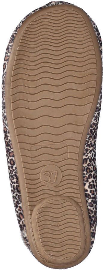 Nelson Home pantoffels met panterprint bruin - Foto 3