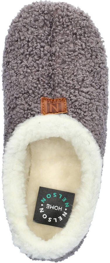 Nelson Home teddy pantoffels donkergrijs - Foto 3