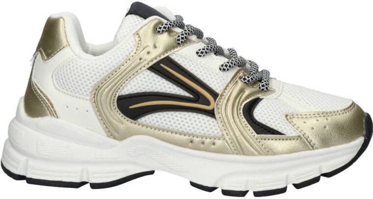 Nelson Kids chunky sneakers wit goud Meisjes Nylon Meerkleurig 39