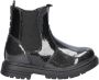 Nelson Kids lak chelsea boots met glitters zwart - Thumbnail 1