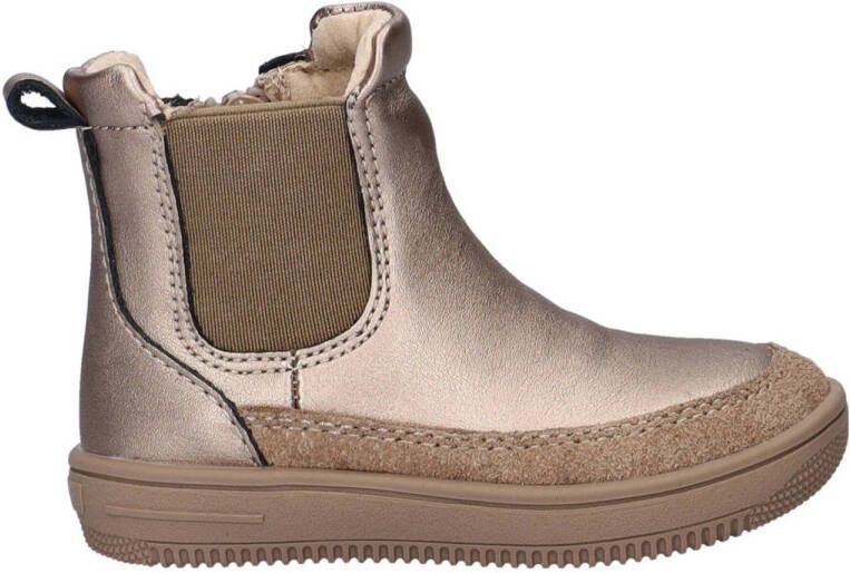 Nelson Kids leren enkelboots goud