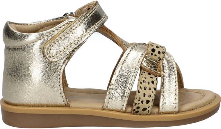 Nelson Kids leren sandalen goud