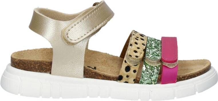 Nelson Kids leren sandalen goud groen roze Multi Meisjes Leer Meerkleurig 33