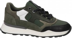 Nelson Kids leren sneakers donkergroen