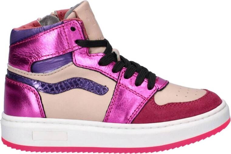 Nelson Kids leren sneakers roze