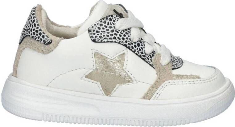 Nelson Kids leren sneakers wit Beige Meisjes Leer Meerkleurig 26