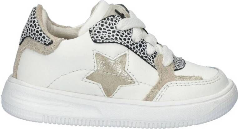 Nelson Kids leren sneakers wit Beige Meisjes Leer Meerkleurig 21