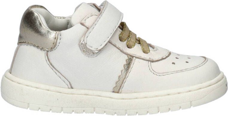 Nelson Kids leren sneakers wit goud Meisjes Leer Meerkleurig 21