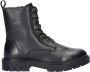 Nelson Kids leren veterboots zwart - Thumbnail 1