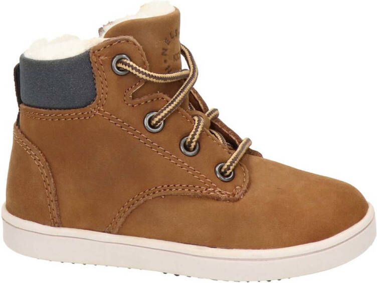 Nelson Kids nubuck veterboots cognac Bruin 22 | Enkelboot van