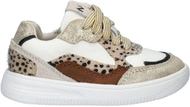 Nelson Kids sneakers beige wit Meisjes Imitatieleer 26