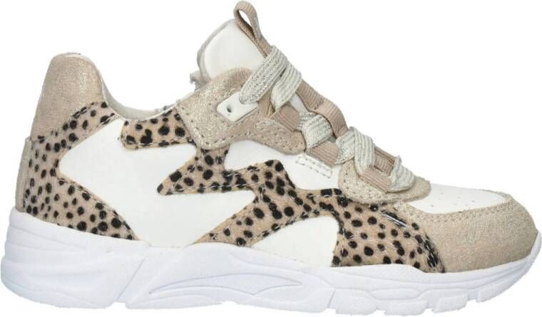 Nelson Kids sneakers beige wit Meisjes Imitatieleer 35
