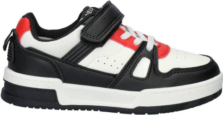 Nelson Kids sneakers zwart wit rood Jongens Imitatieleer Meerkleurig 31