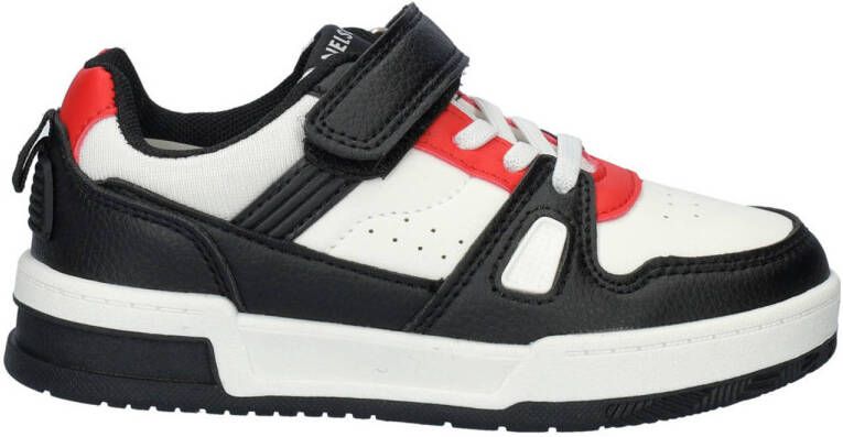 Nelson Kids sneakers zwart wit rood Jongens Imitatieleer Meerkleurig 28