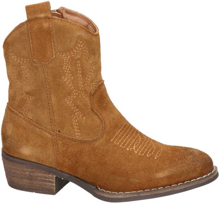 Nelson Kids suède cowboylaarzen cognac