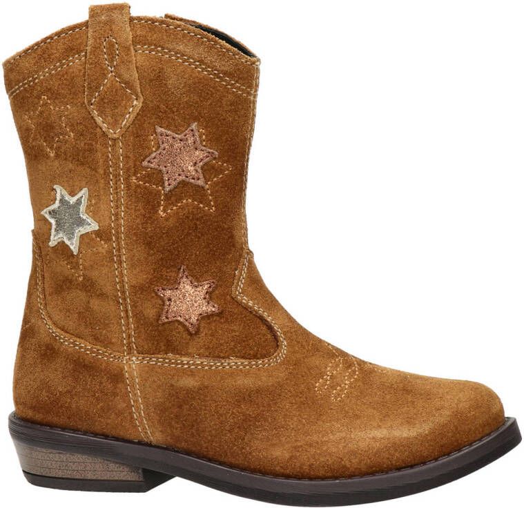 Nelson Kids suède cowboylaarzen cognac Bruin Meisjes Suede All over print 27