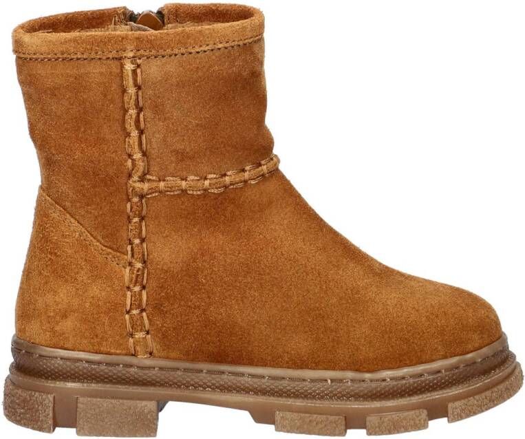 Nelson Kids suède enkelboots cognac