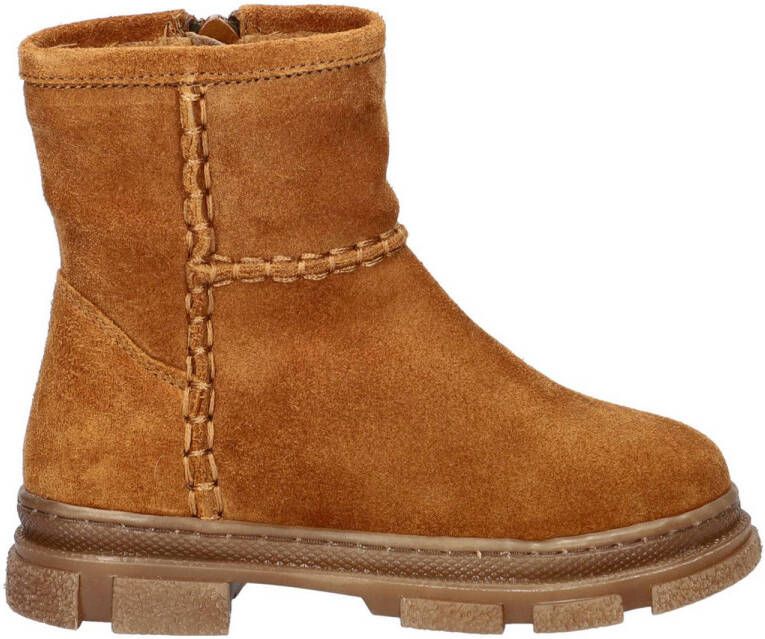 Nelson Kids suède enkelboots cognac