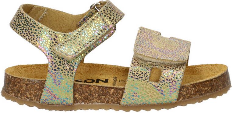 Nelson Kids suède sandalen goud