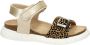 Nelson Kids suède sandalen met panterprint goud Meisjes Suede Panterprint 28 - Thumbnail 1