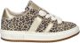 Nelson Kids suède sneakers met panterprint beige zwart - Thumbnail 1