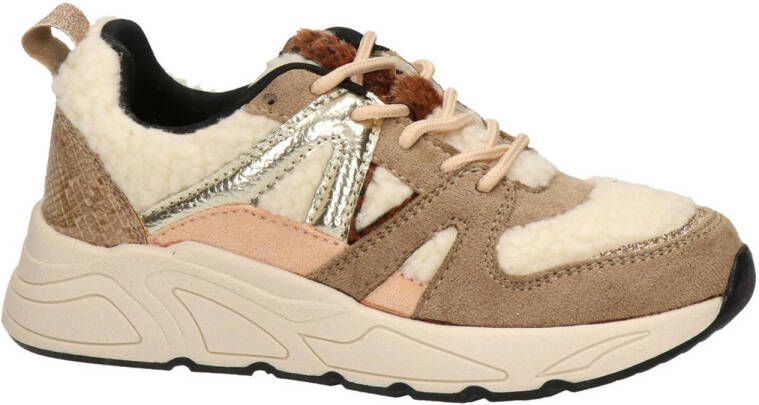 Nelson Kids teddy sneakers taupe