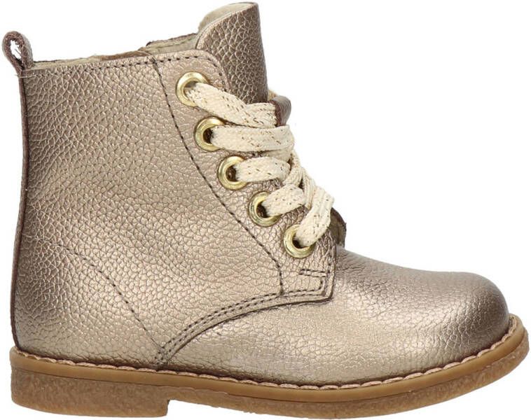 Nelson Kids veterboots goud metallic Meisjes Imitatieleer Effen 24