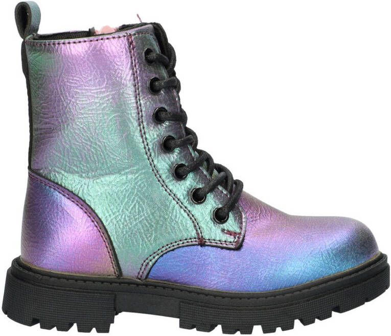 Nelson Kids veterboots paars groen