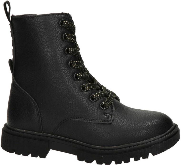 Nelson Kids veterboots zwart Meisjes Imitatieleer 33