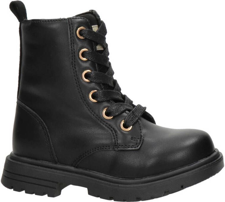 Nelson Kids veterboots zwart Meisjes Imitatieleer 27