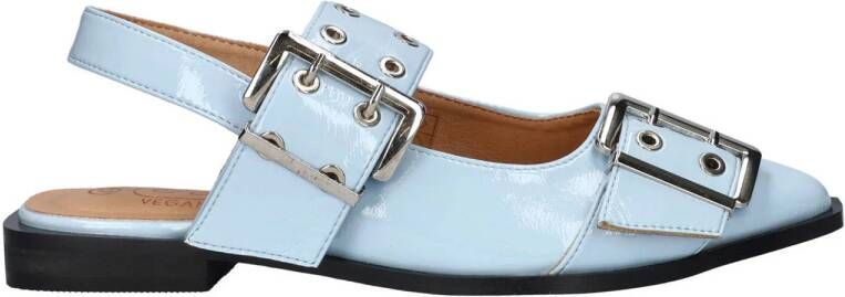 Nelson lak slingback loafers lichtblauw