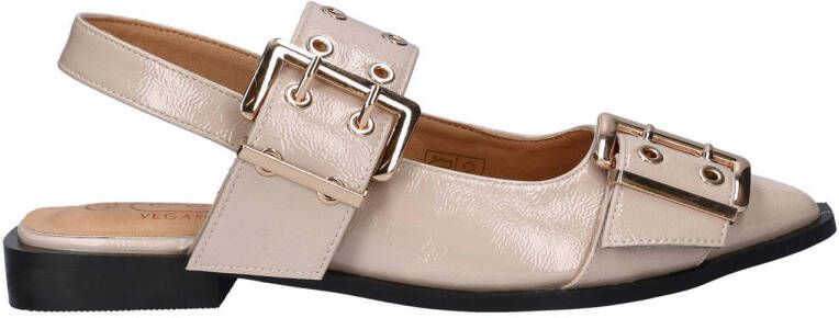 Nelson lak slingback loafers taupe