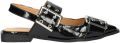 Nelson lak slingback loafers zwart - Zwart