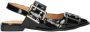 Nelson lak slingback loafers zwart - Thumbnail 1