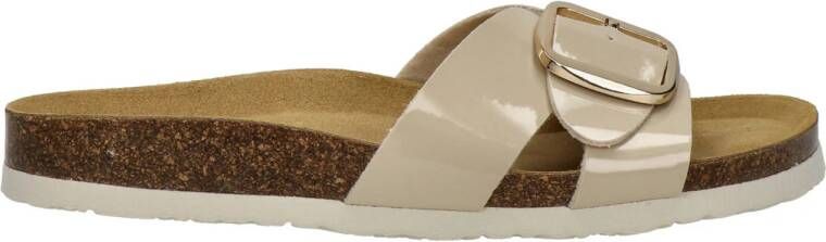 Nelson lak slippers beige