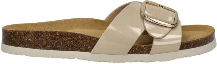 Nelson lak slippers beige