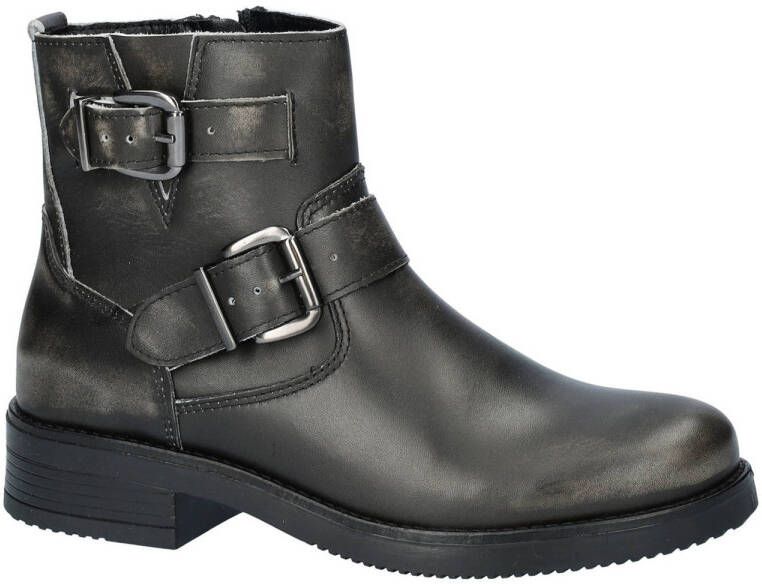 Nelson leren bikerboots zwart