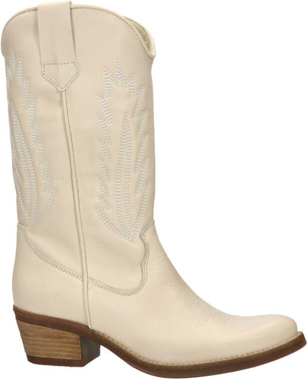 Nelson dames cowboylaarzen Off White