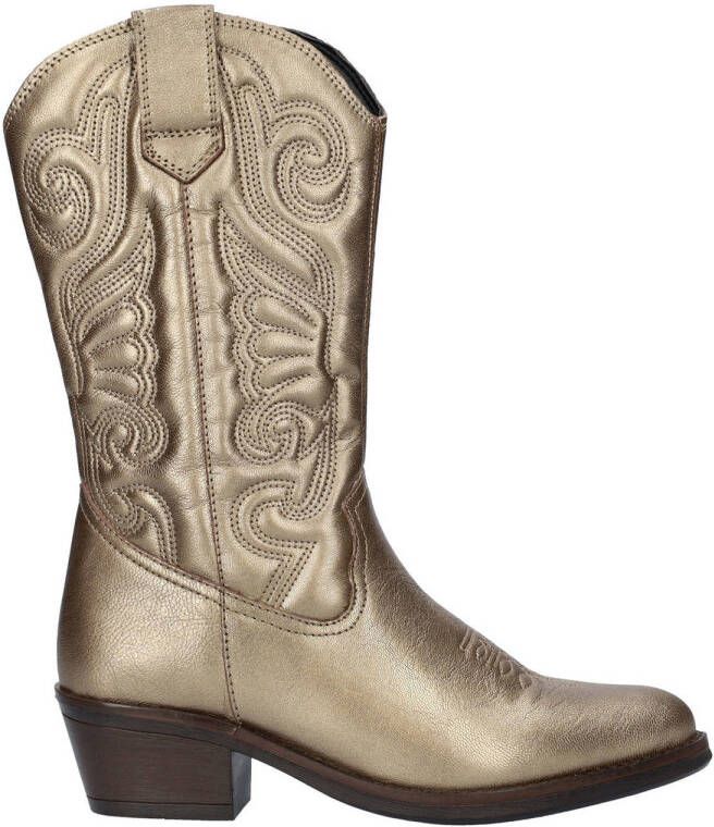 Nelson leren cowboylaarzen goud