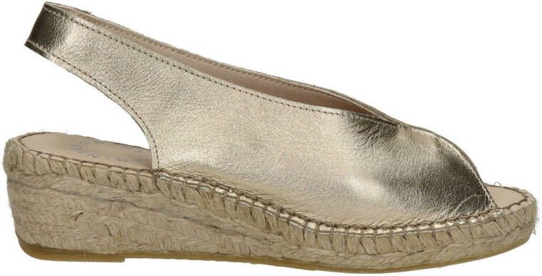 Nelson leren espadrilles goud