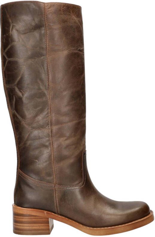 Nelson leren laarzen bruin